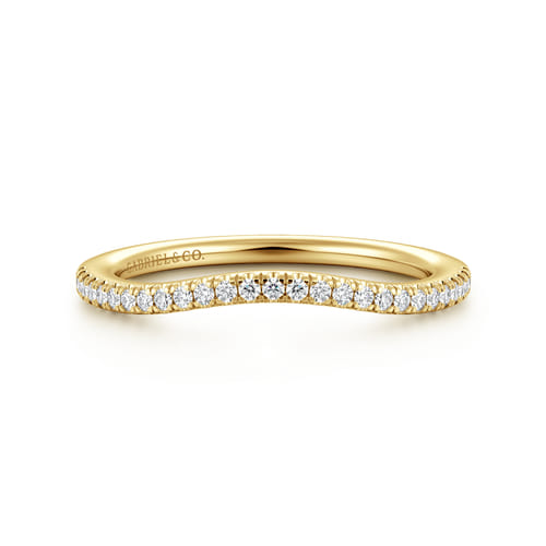 14K Yellow Gold Diamond Matching Wedding Band