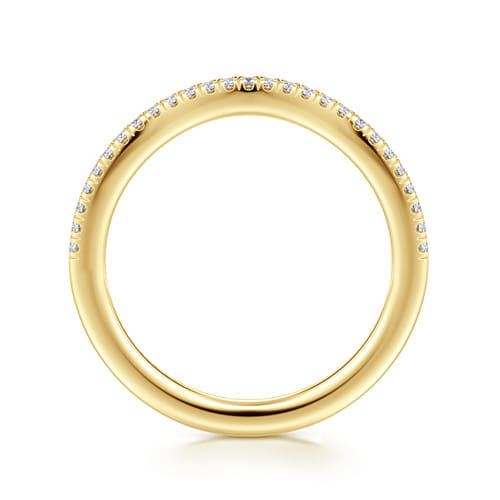 14K Yellow Gold Diamond Matching Wedding Band