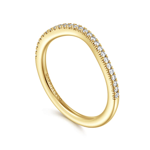 14K Yellow Gold Diamond Matching Wedding Band