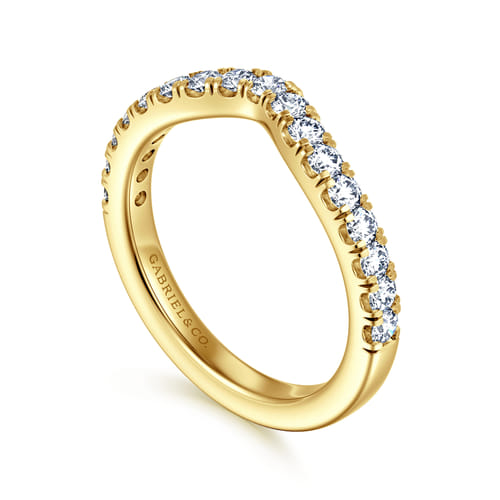 14K Yellow Gold Diamond Matching Wedding Band