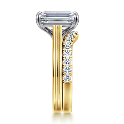 14K Yellow Gold Diamond Matching Wedding Band