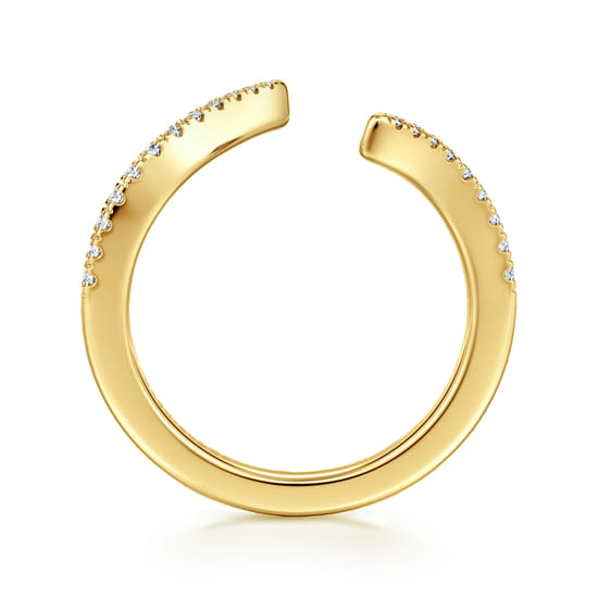 14K Yellow Gold Diamond Matching Wedding Band angle 2