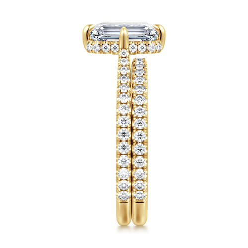 14K Yellow Gold Diamond Matching Wedding Band