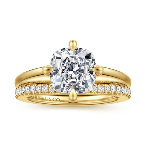 14K Yellow Gold Diamond Matching Wedding Band