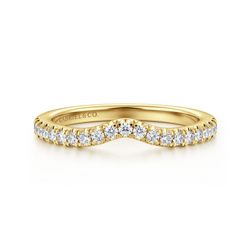 14K Yellow Gold Diamond Matching Wedding Band