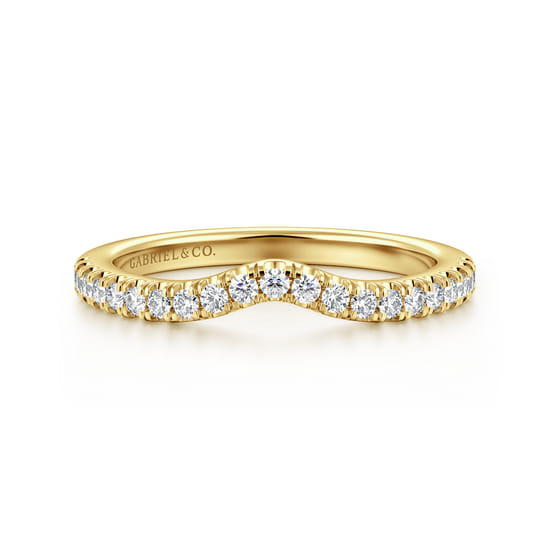 Gabriel - 14K Yellow Gold Diamond Matching Wedding Band Gabriel - 14K Yellow Gold Diamond Matching Wedding Band