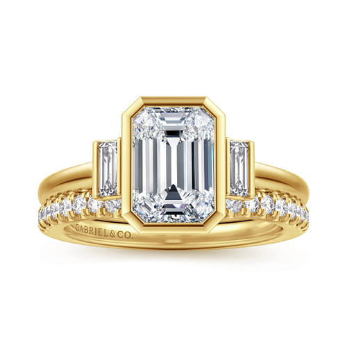 14K Yellow Gold Diamond Matching Wedding Band