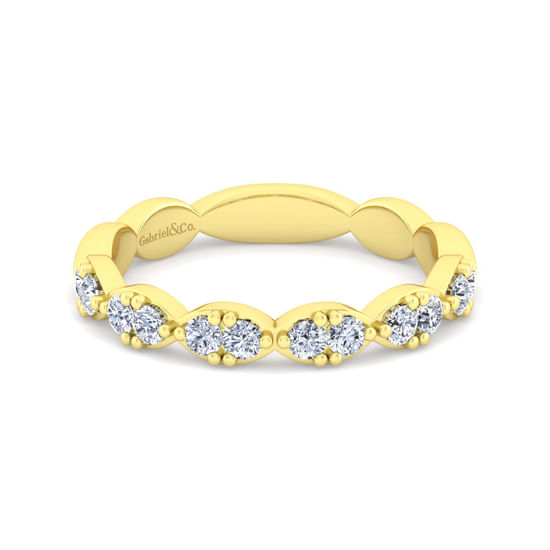 Gabriel - 14K Yellow Gold Diamond Matching Wedding Band