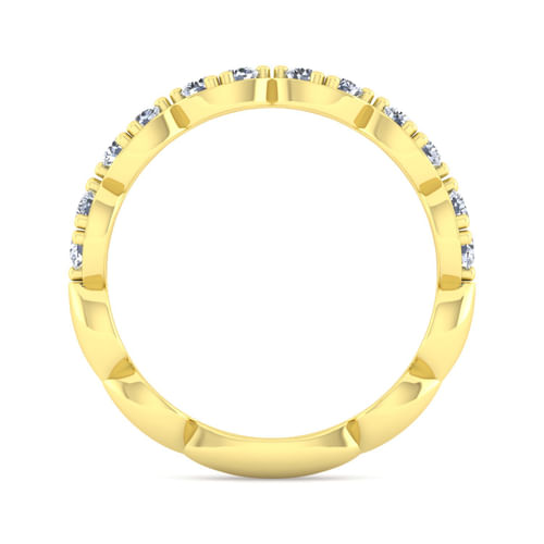 14K Yellow Gold Diamond Matching Wedding Band