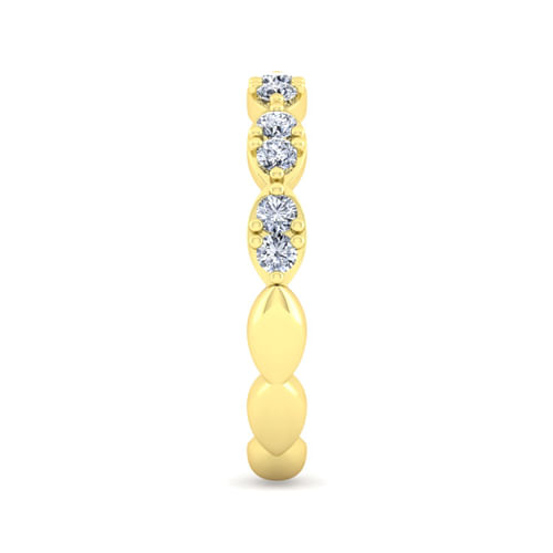 14K Yellow Gold Diamond Matching Wedding Band