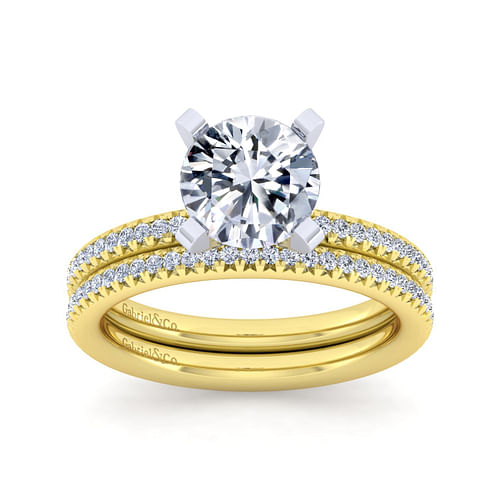 14K Yellow Gold Diamond Matching Wedding Band