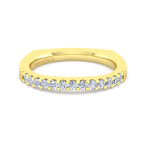 14K Yellow Gold Diamond Matching Wedding Band