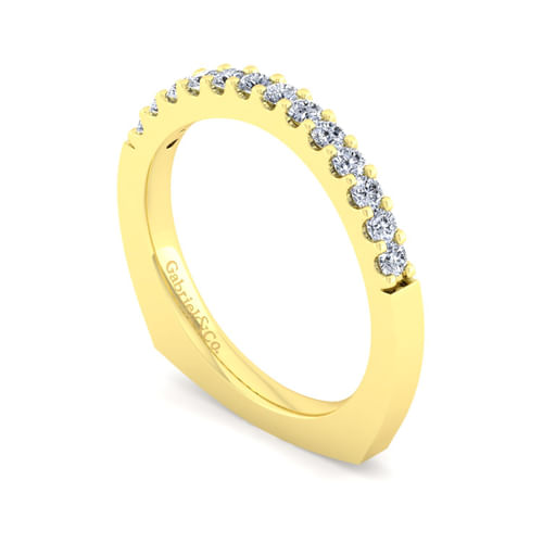14K Yellow Gold Diamond Matching Wedding Band