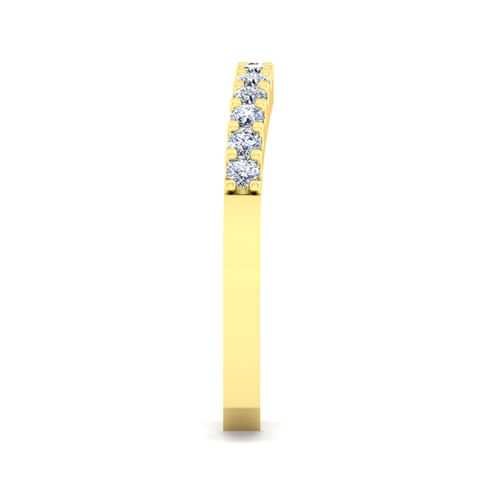 14K Yellow Gold Diamond Matching Wedding Band