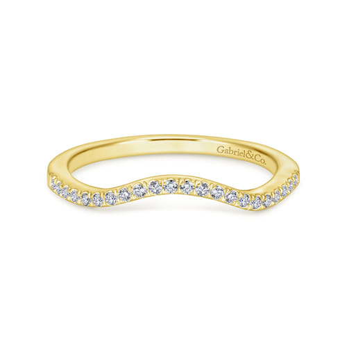 14K Yellow Gold Diamond Matching Wedding Band