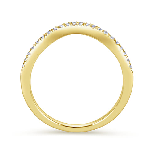 14K Yellow Gold Diamond Matching Wedding Band