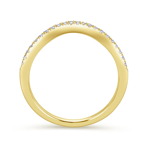 14K Yellow Gold Diamond Matching Wedding Band
