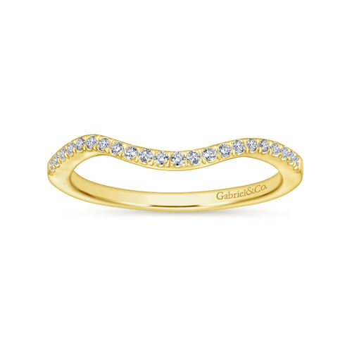 14K Yellow Gold Diamond Matching Wedding Band