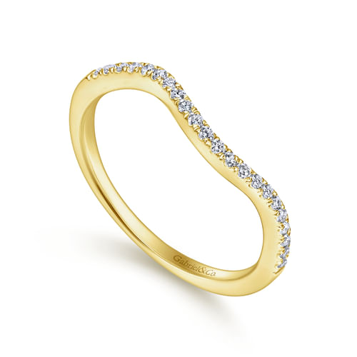 14K Yellow Gold Diamond Matching Wedding Band