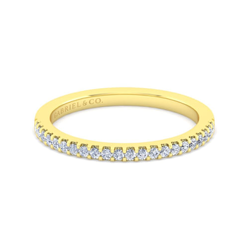 14K Yellow Gold Diamond Matching Wedding Band