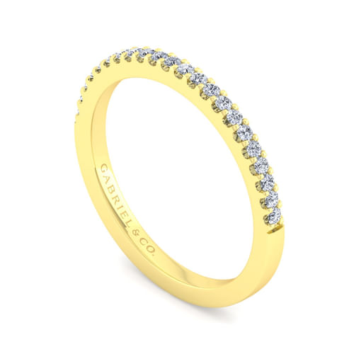14K Yellow Gold Diamond Matching Wedding Band