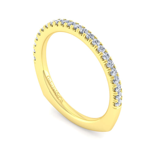 14K Yellow Gold Diamond Matching Wedding Band