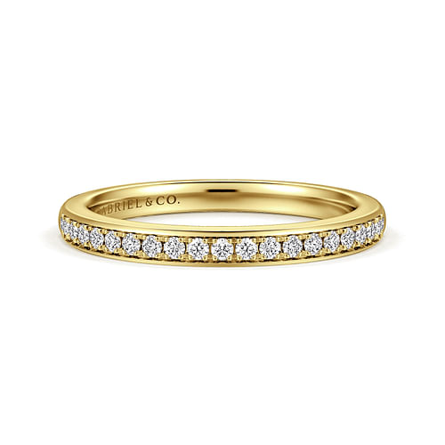 14K Yellow Gold Diamond Matching Wedding Band
