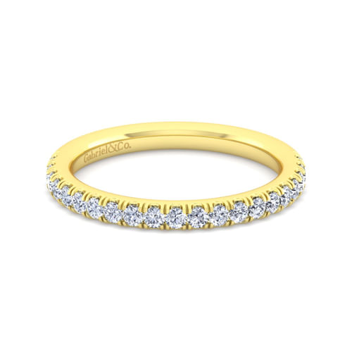 14K Yellow Gold Diamond Matching Wedding Band