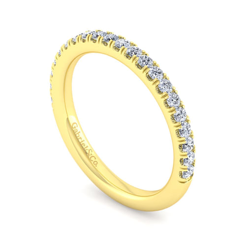 14K Yellow Gold Diamond Matching Wedding Band