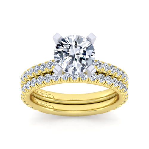14K Yellow Gold Diamond Matching Wedding Band