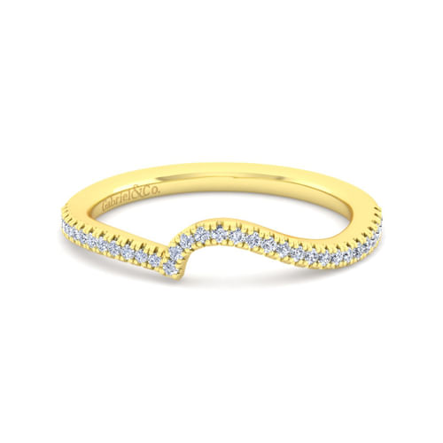 14K Yellow Gold Diamond Matching Wedding Band