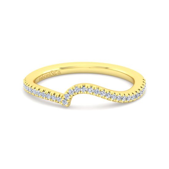 Gabriel - 14K Yellow Gold Diamond Matching Wedding Band