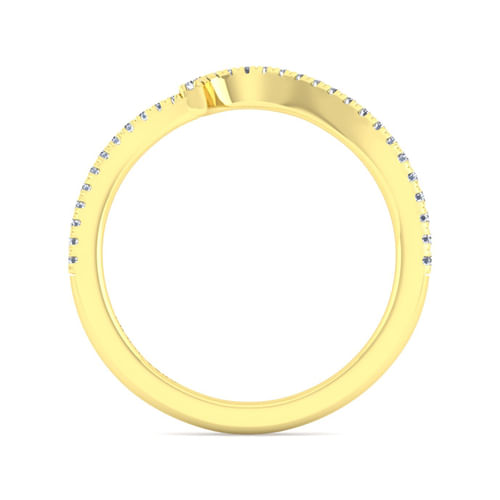 14K Yellow Gold Diamond Matching Wedding Band