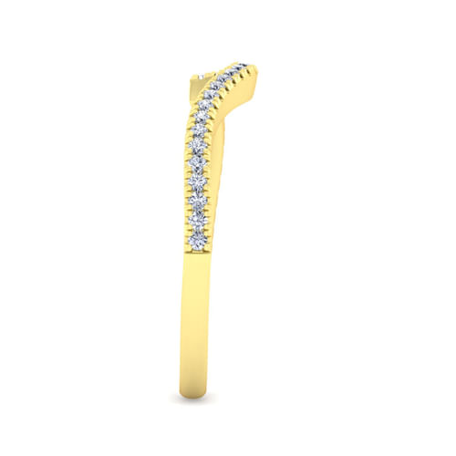 14K Yellow Gold Diamond Matching Wedding Band