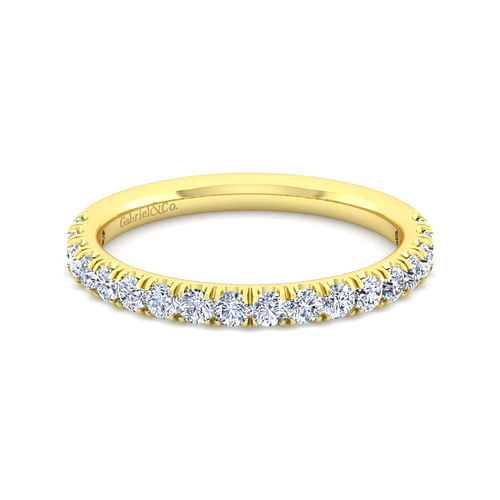 14K Yellow Gold Diamond Matching Wedding Band