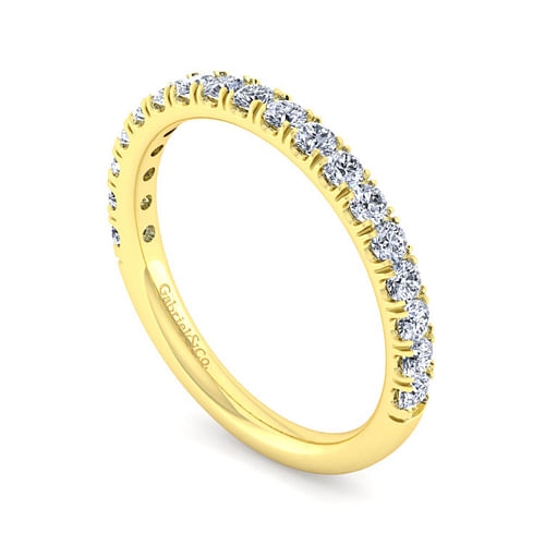 14K Yellow Gold Diamond Matching Wedding Band