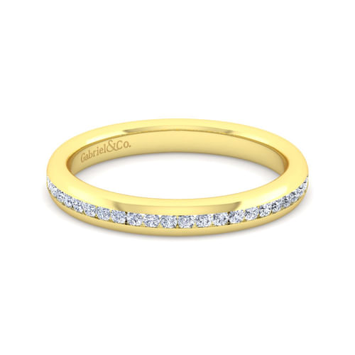 14K Yellow Gold Diamond Matching Wedding Band