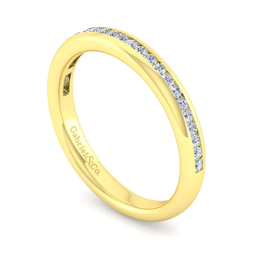 14K Yellow Gold Diamond Matching Wedding Band