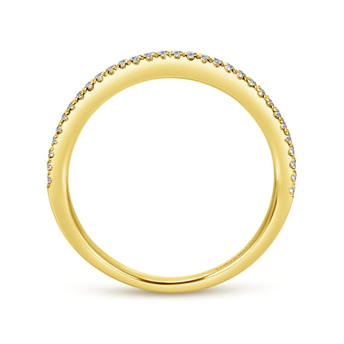 14K Yellow Gold Diamond Matching Wedding Band