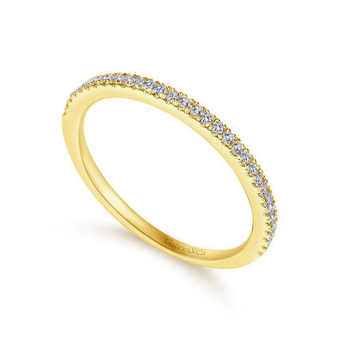 14K Yellow Gold Diamond Matching Wedding Band