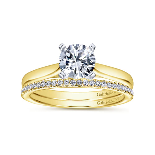 14K Yellow Gold Diamond Matching Wedding Band