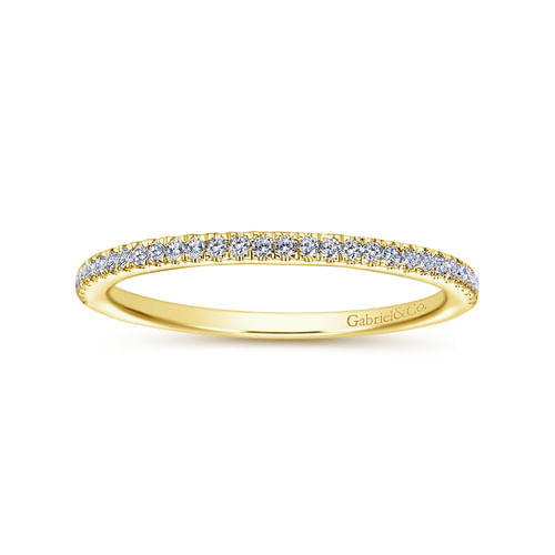 14K Yellow Gold Diamond Matching Wedding Band