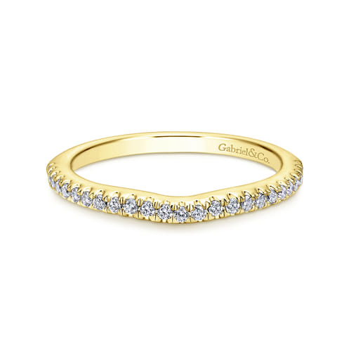 14K Yellow Gold Diamond Matching Wedding Band