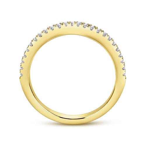 14K Yellow Gold Diamond Matching Wedding Band