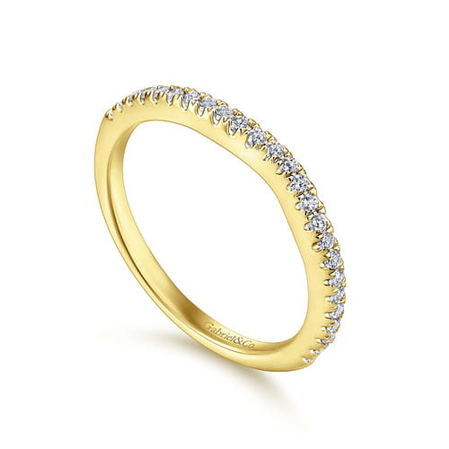 14K Yellow Gold Diamond Matching Wedding Band