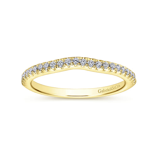 14K Yellow Gold Diamond Matching Wedding Band