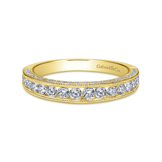 Gabriel - 14K Yellow Gold Diamond Matching Wedding Band