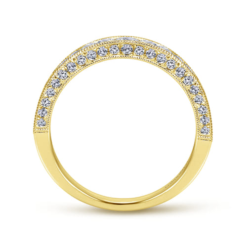 14K Yellow Gold Diamond Matching Wedding Band