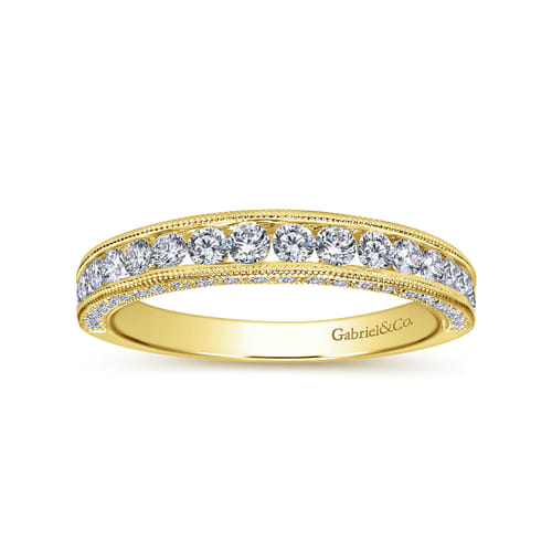 14K Yellow Gold Diamond Matching Wedding Band