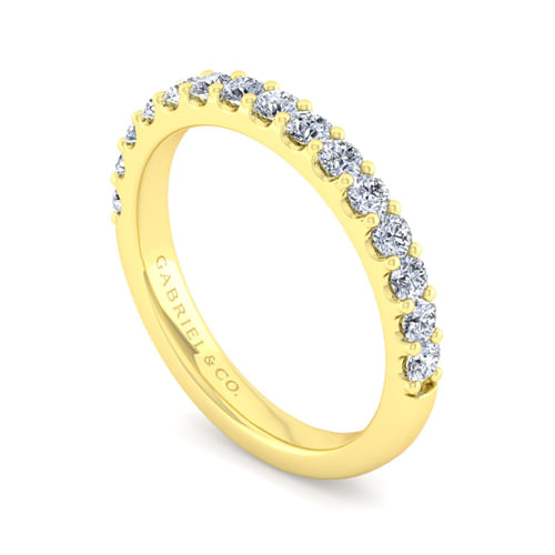 14K Yellow Gold Diamond Matching Wedding Band